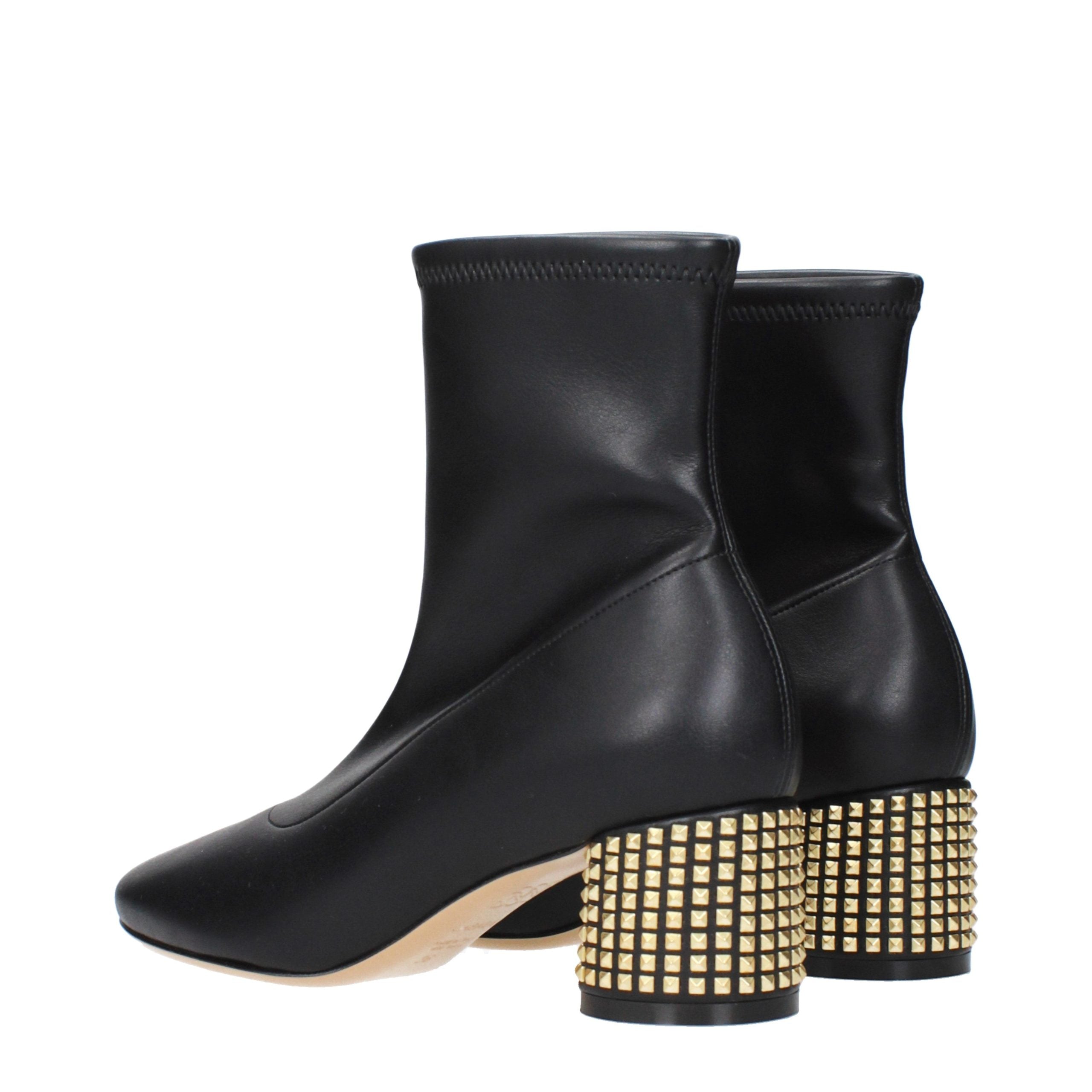 Casadei Black Eco Leather Ankle Boots