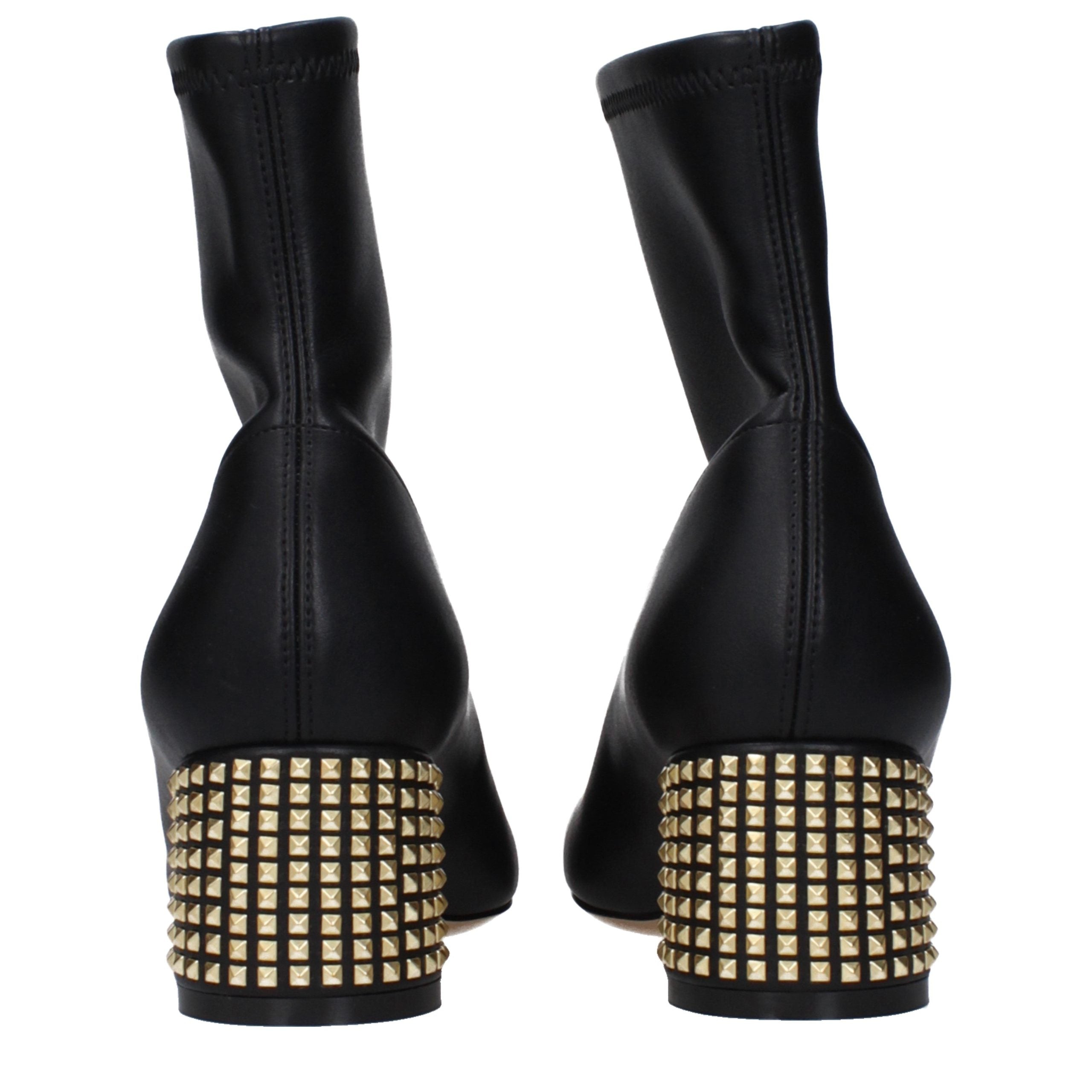 Casadei Black Eco Leather Ankle Boots