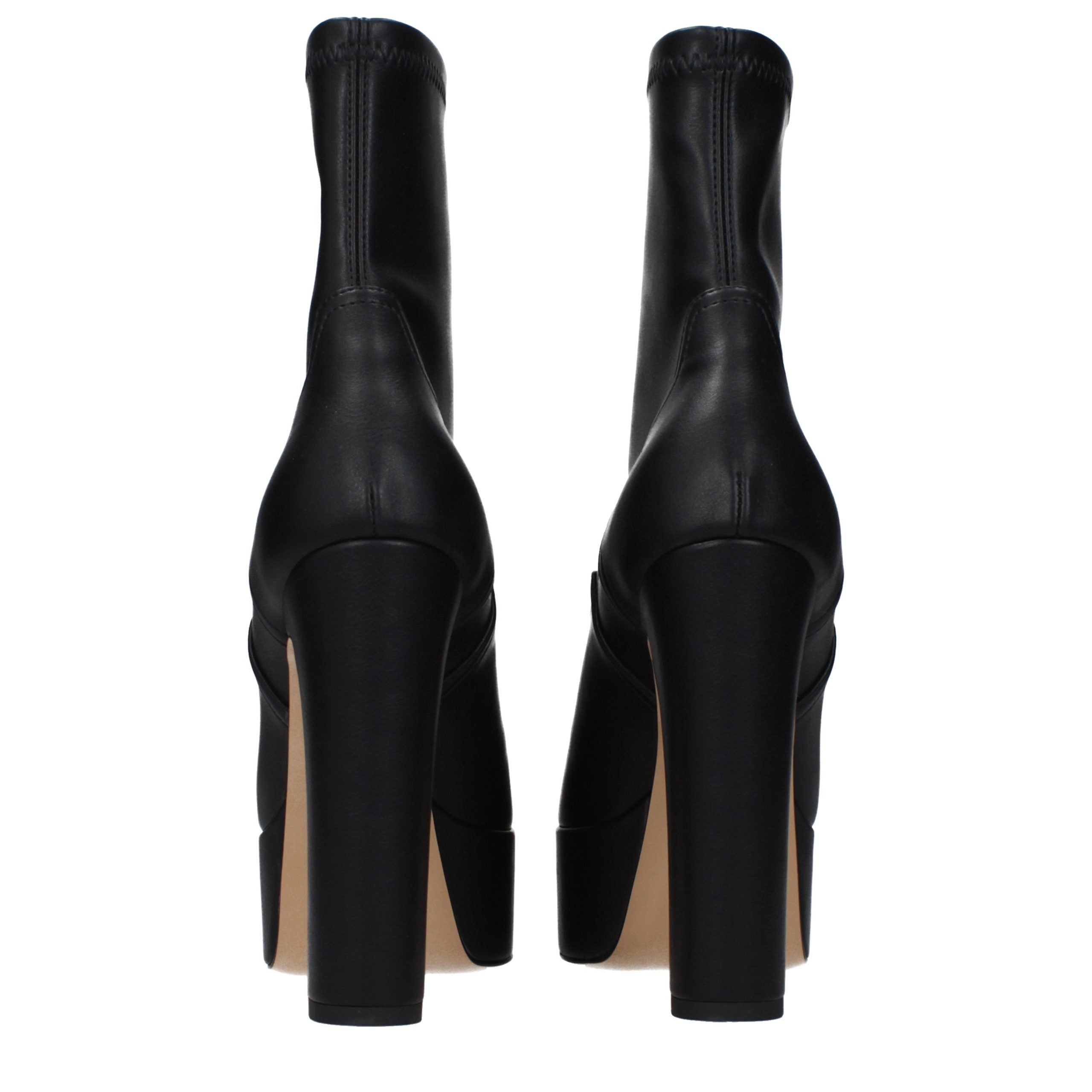 Casadei Black Eco Leather Ankle Boots
