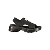 Laura Biagiotti Black Polyester Sandals