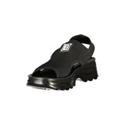 Laura Biagiotti Black Polyester Sandals