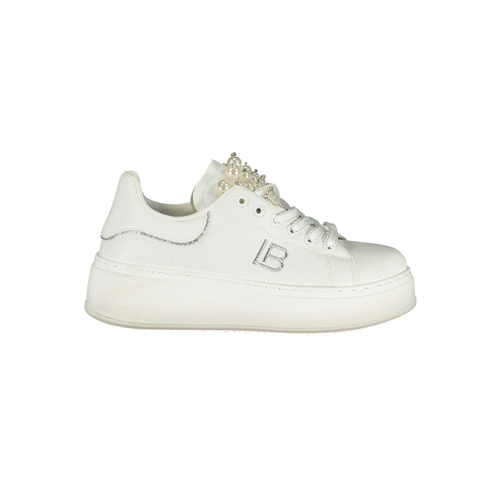 Laura Biagiotti White Polyurethane Sneakers
