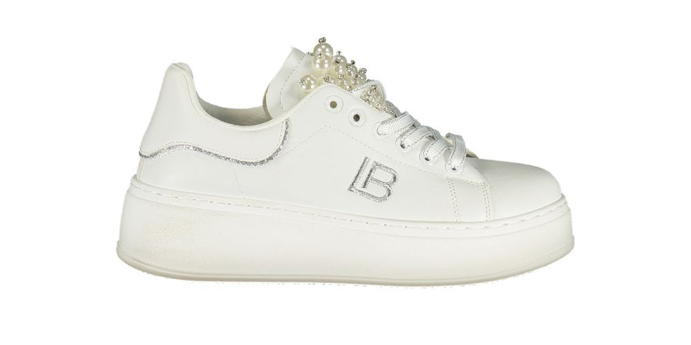 Laura Biagiotti White Polyurethane Sneakers