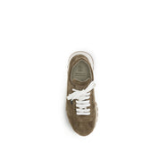 Brunello Cucinelli Brown Calf Leather Platform Sneakers