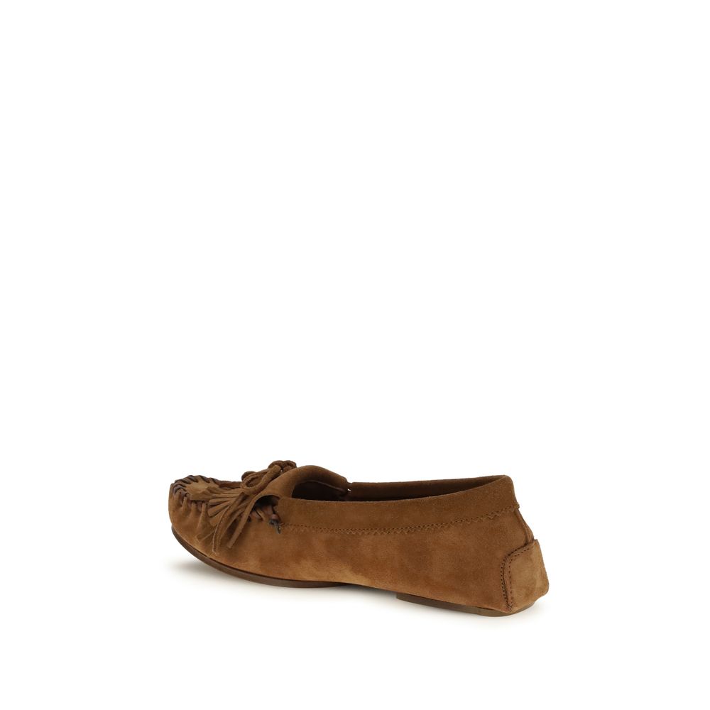 Paris Texas Brown Calf Leather Loafers