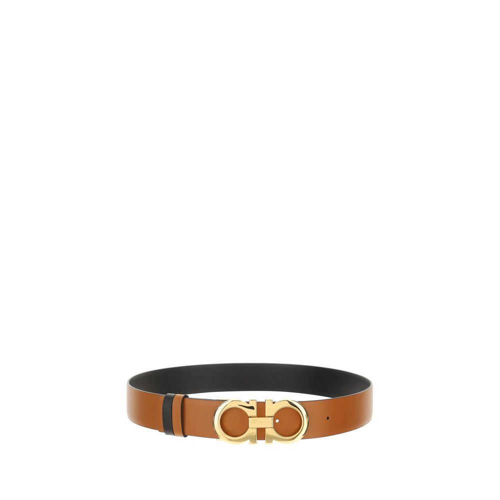 Ferragamo Brown Calf Leather Regular Belt