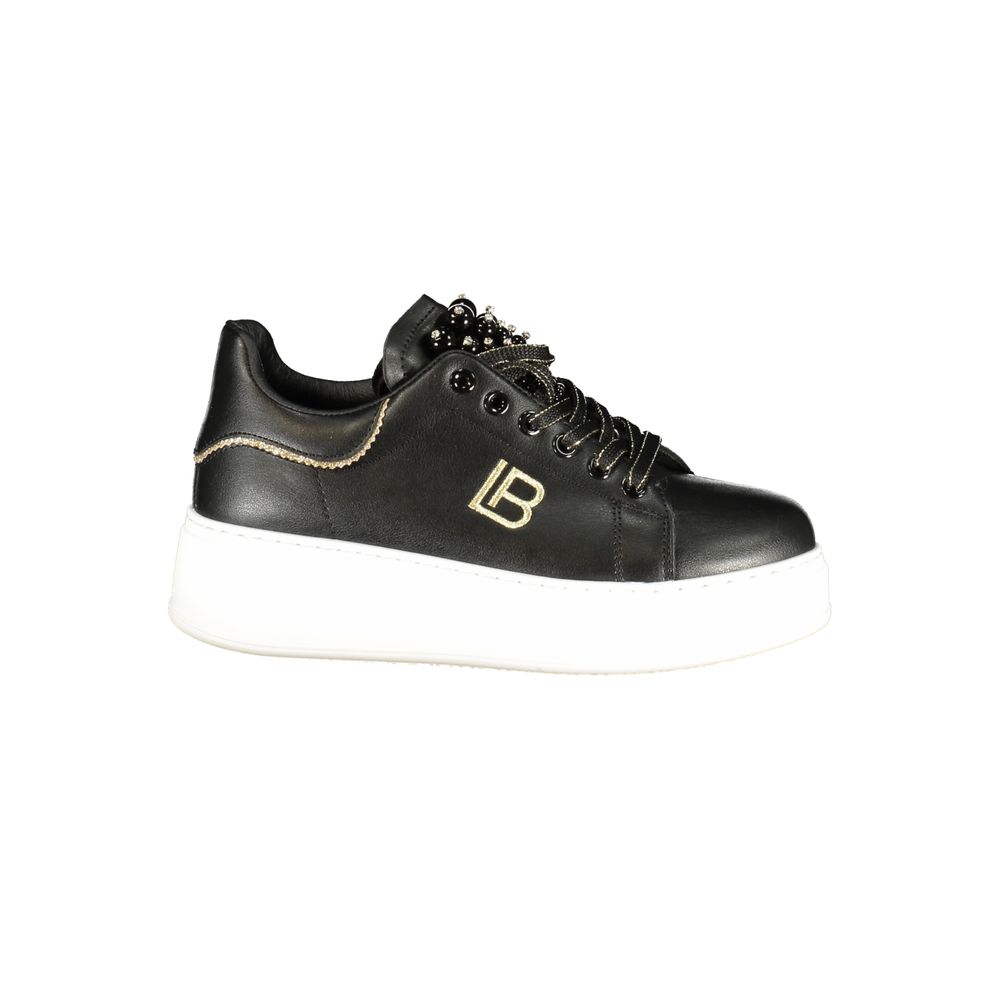 Laura Biagiotti Black Polyurethane Sneakers