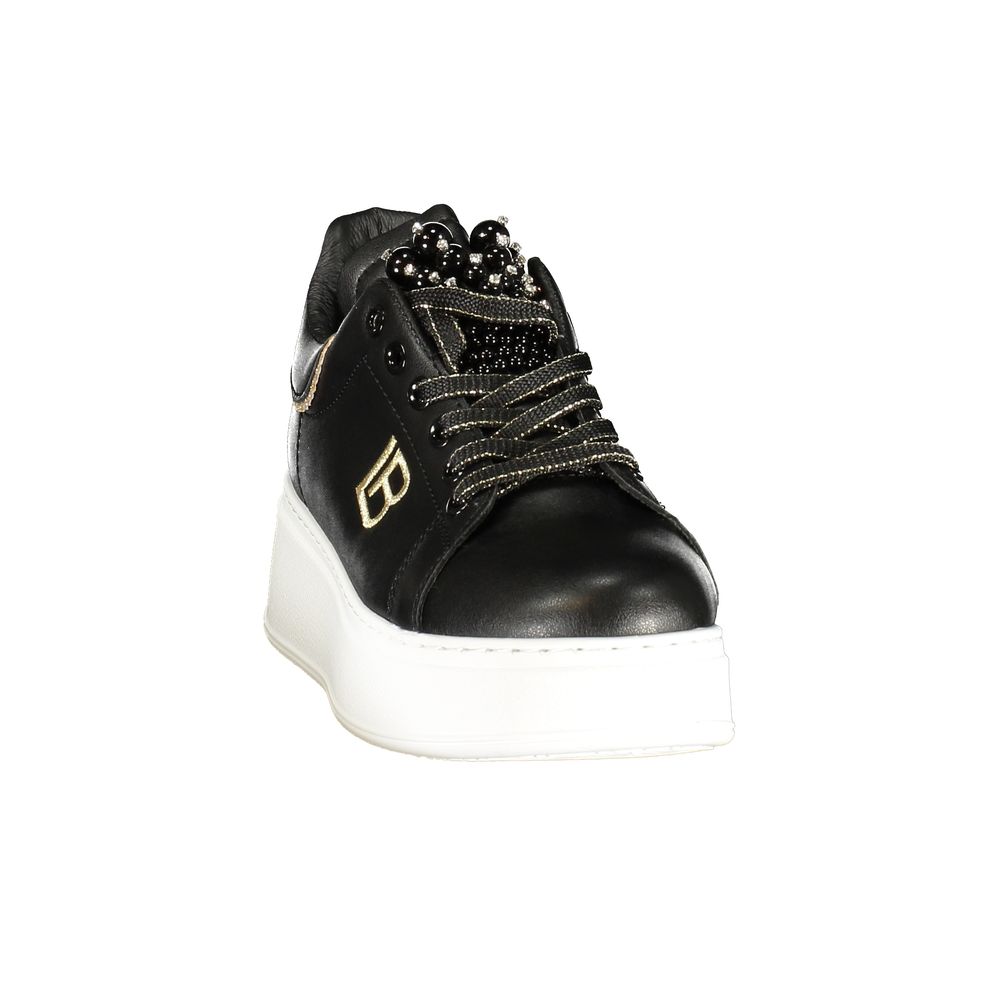 Laura Biagiotti Black Polyurethane Sneakers