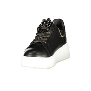 Laura Biagiotti Black Polyurethane Sneakers