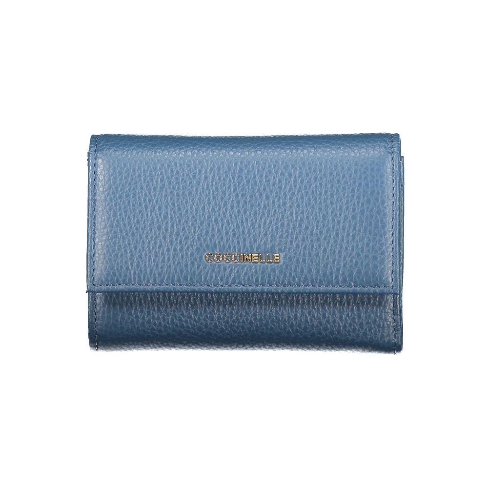 Coccinelle Blue Metallic Leather Wallet