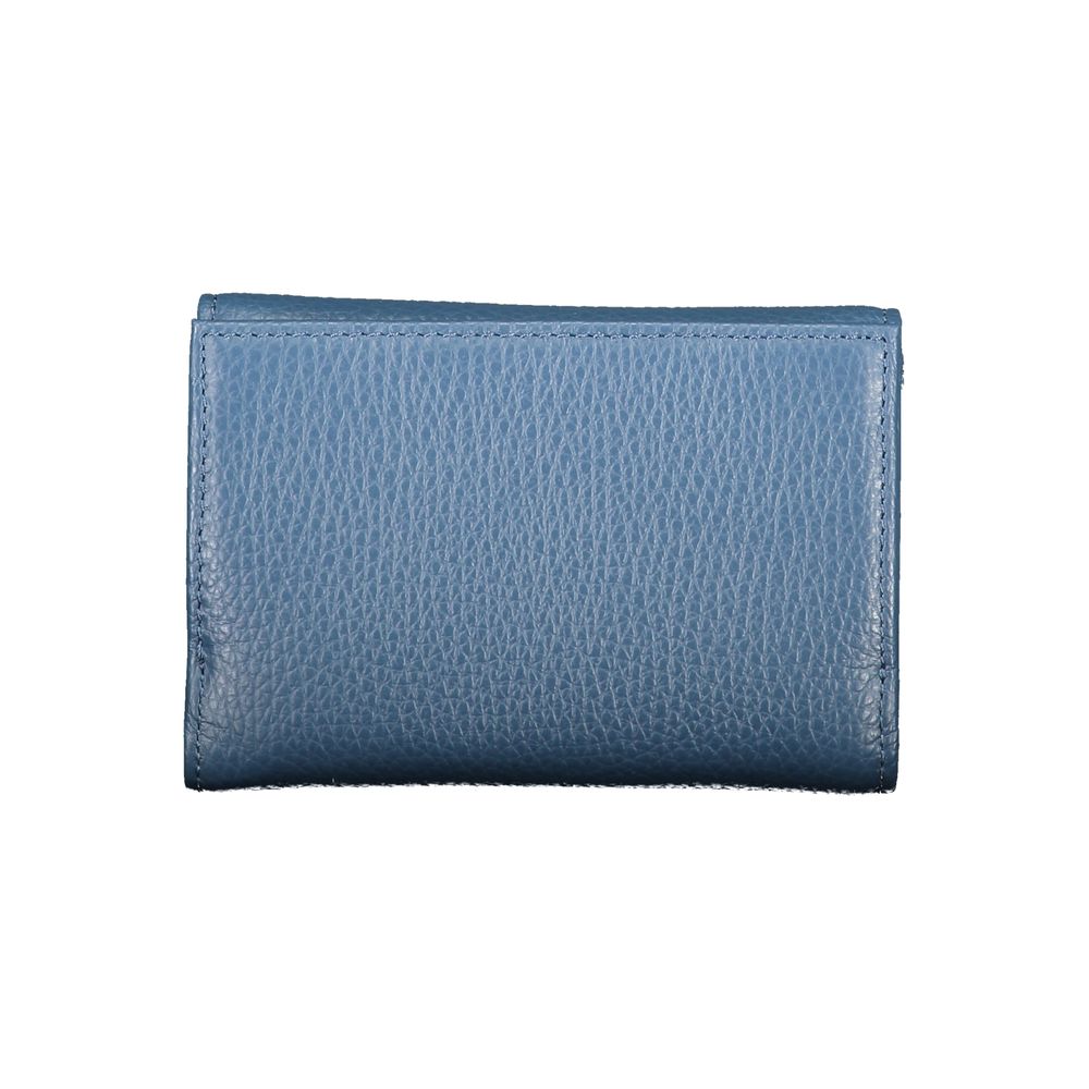 Coccinelle Blue Metallic Leather Wallet