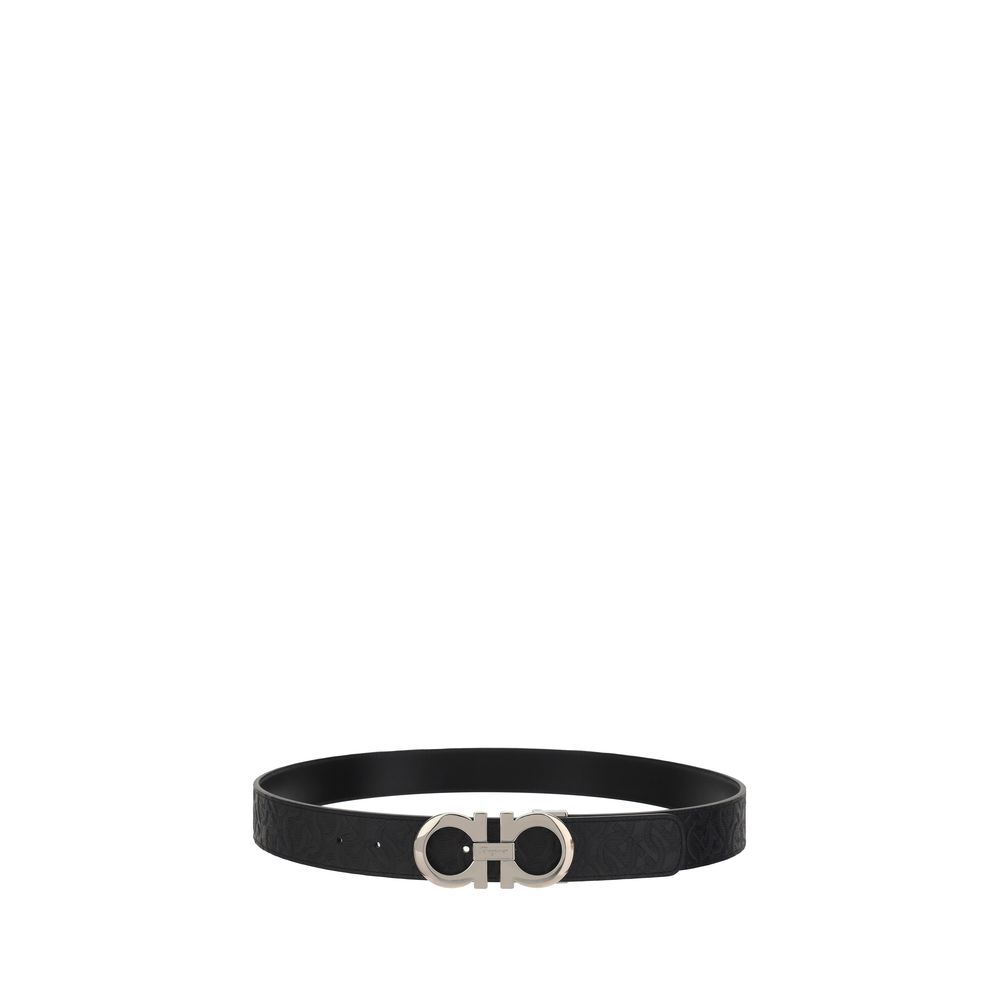 Ferragamo Black Calf Leather Belt