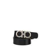 Ferragamo Black Calf Leather Belt