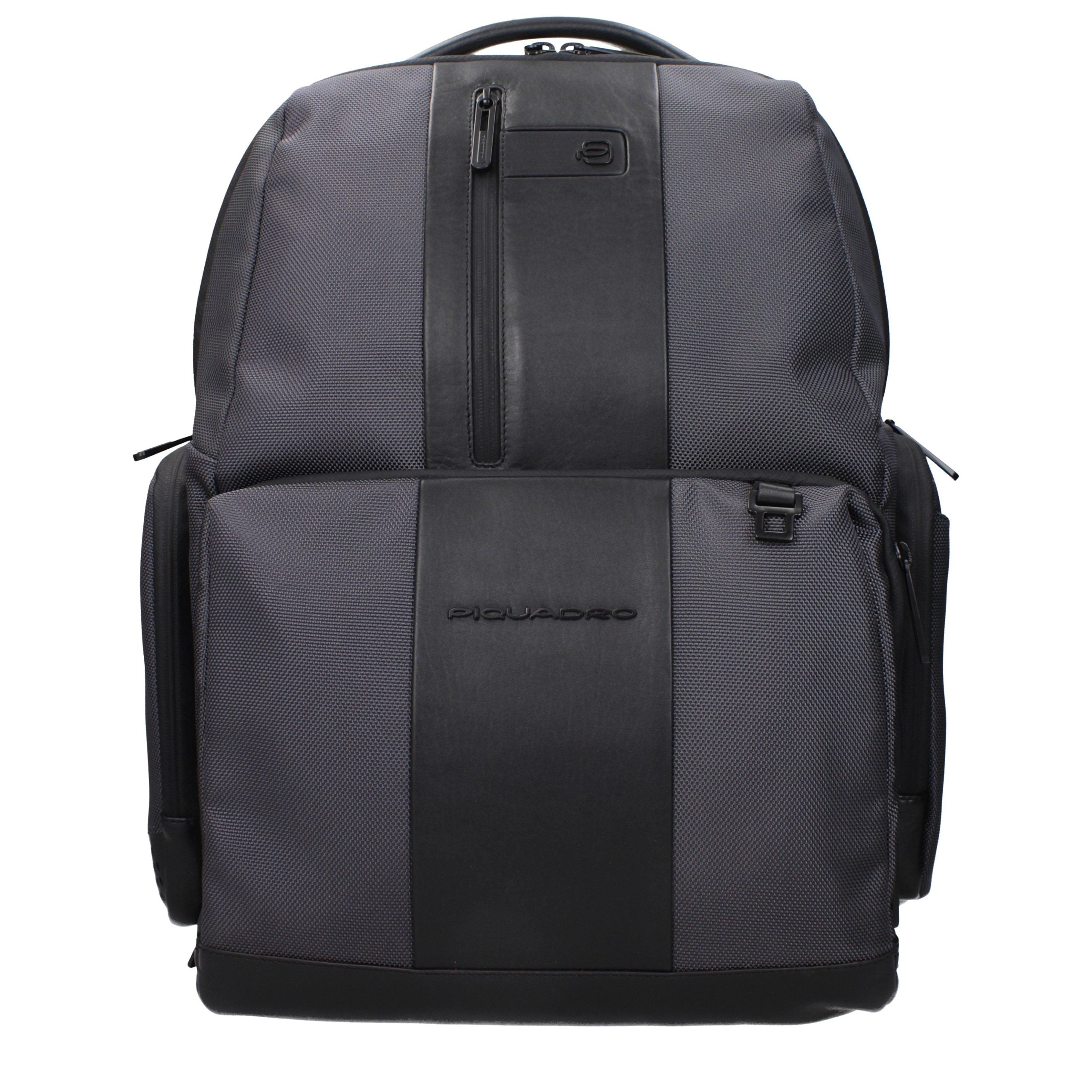 Piquadro Gray Recycled Nylon Backpack