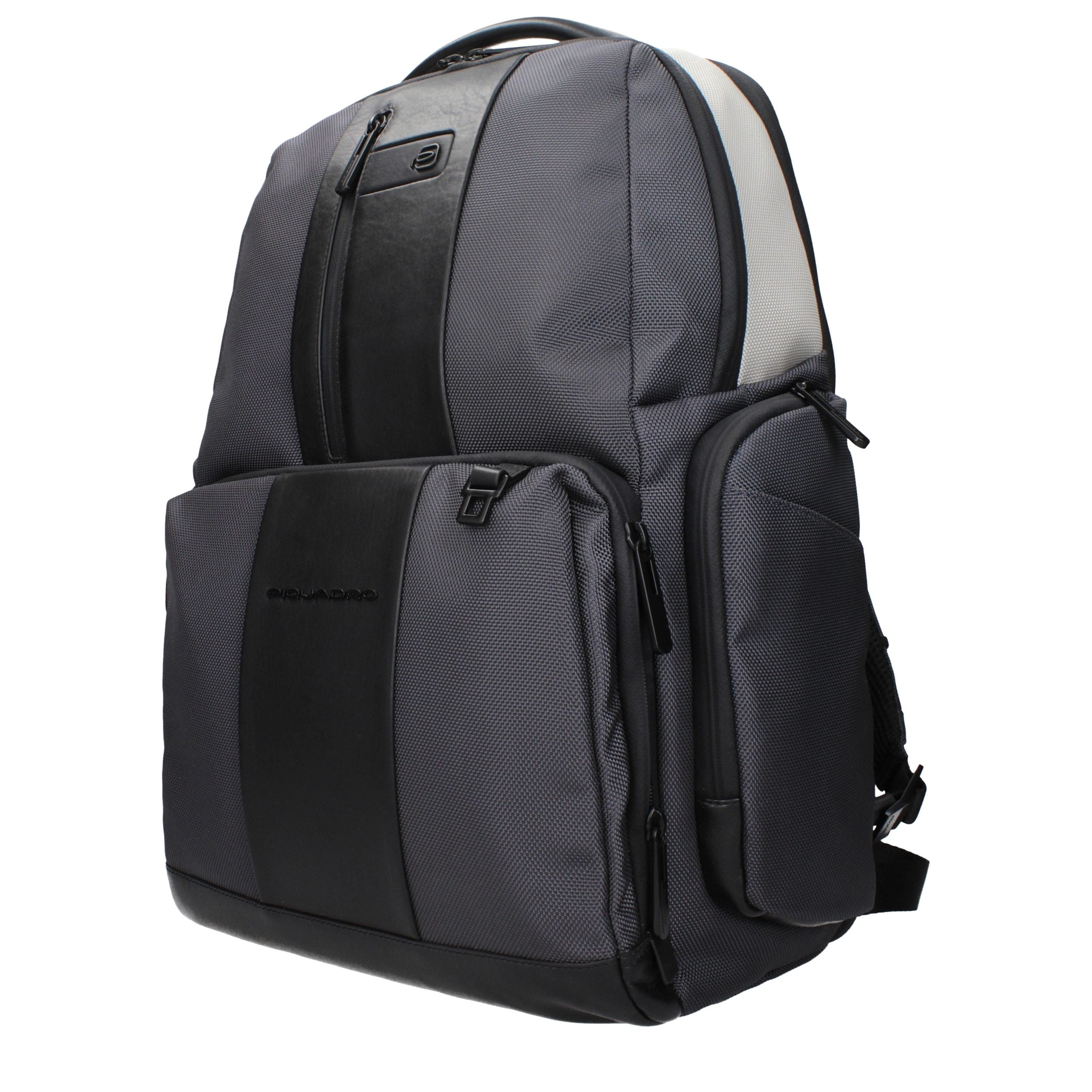 Piquadro Gray Recycled Nylon Backpack