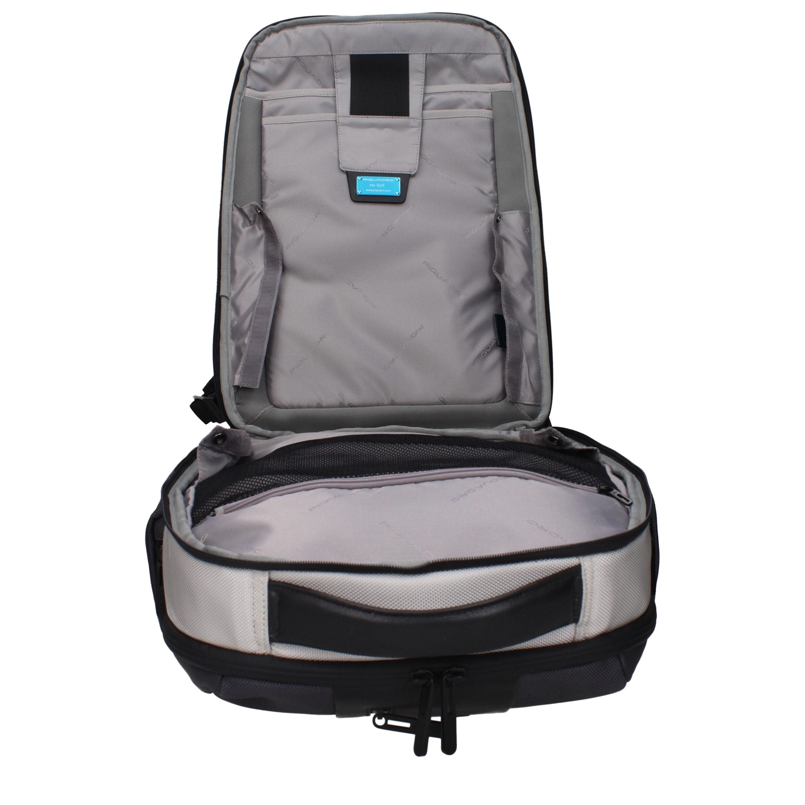 Piquadro Gray Recycled Nylon Backpack