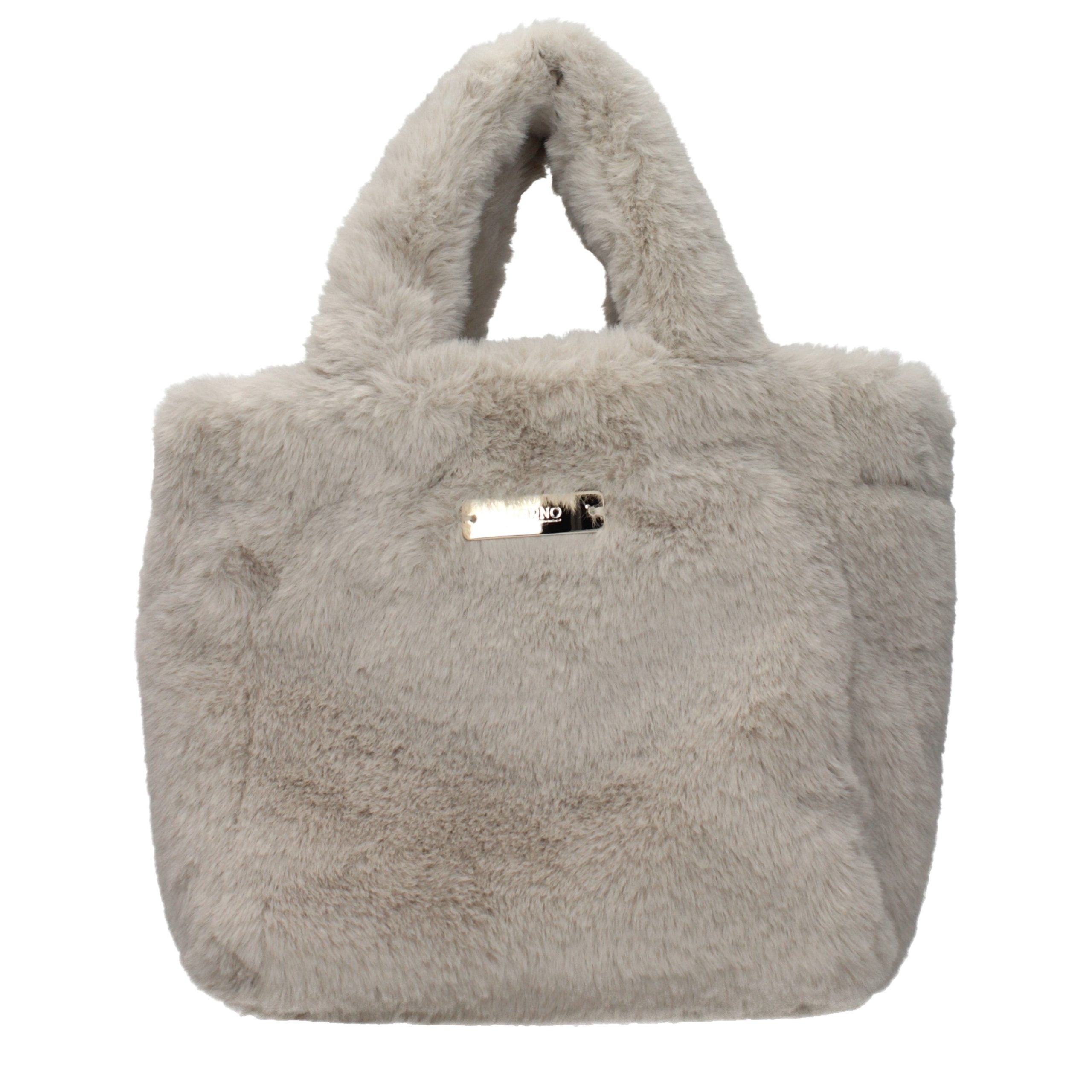 Herno Gray Eco-Fur Handbag