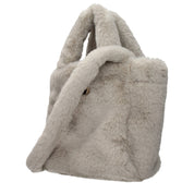 Herno Gray Eco-Fur Handbag