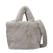 Herno Gray Eco-Fur Handbag