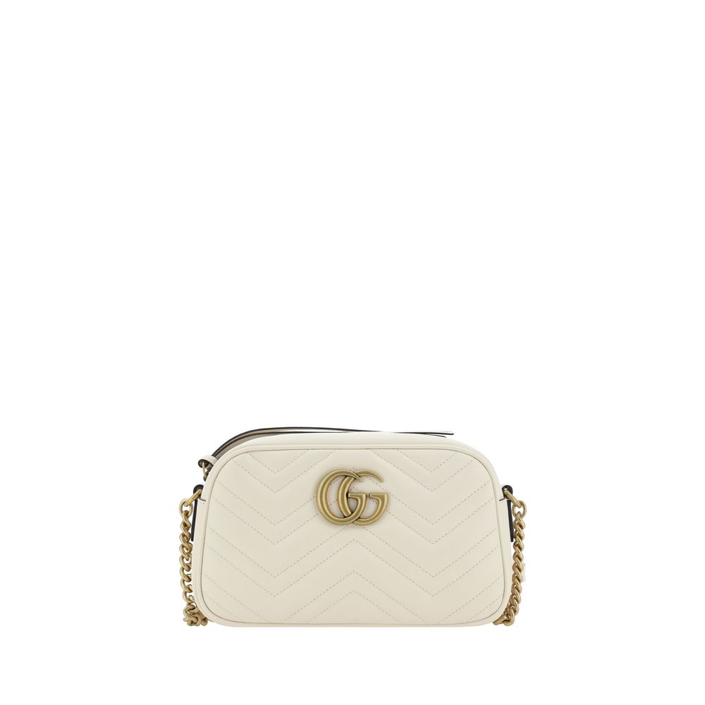 Gucci White Calf Leather Shoulder Bag