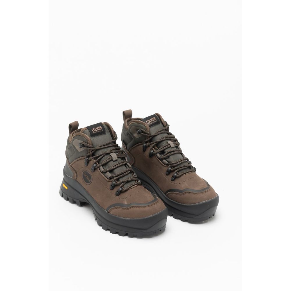 Colmar Dark Chocolate-Black-Off Black Full Grain Leather Ankle Boots