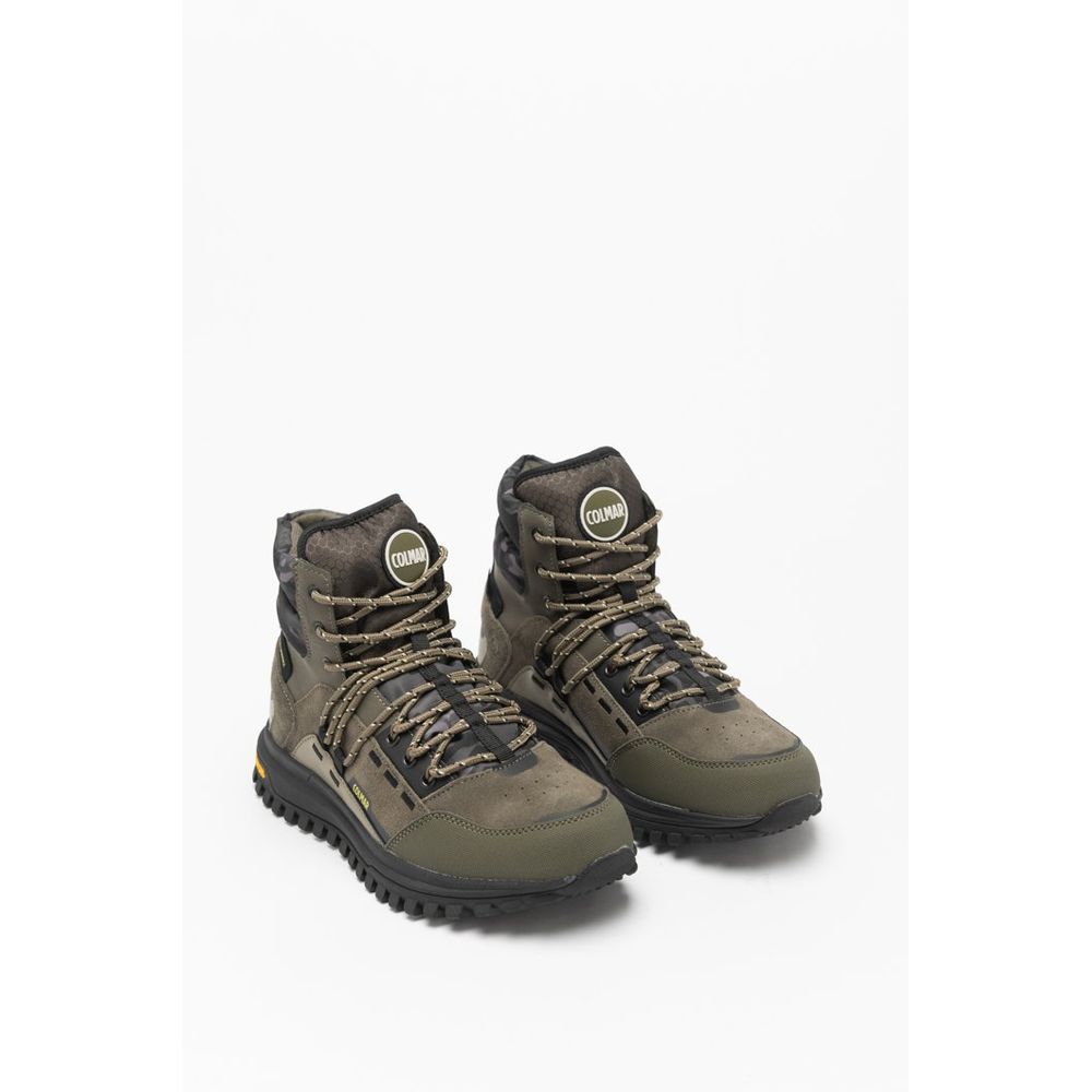 Colmar Military Green-Black-Lime Cow Suede Ankle Boots