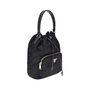 Prada Black Recycled Polyamide Bucket Bag