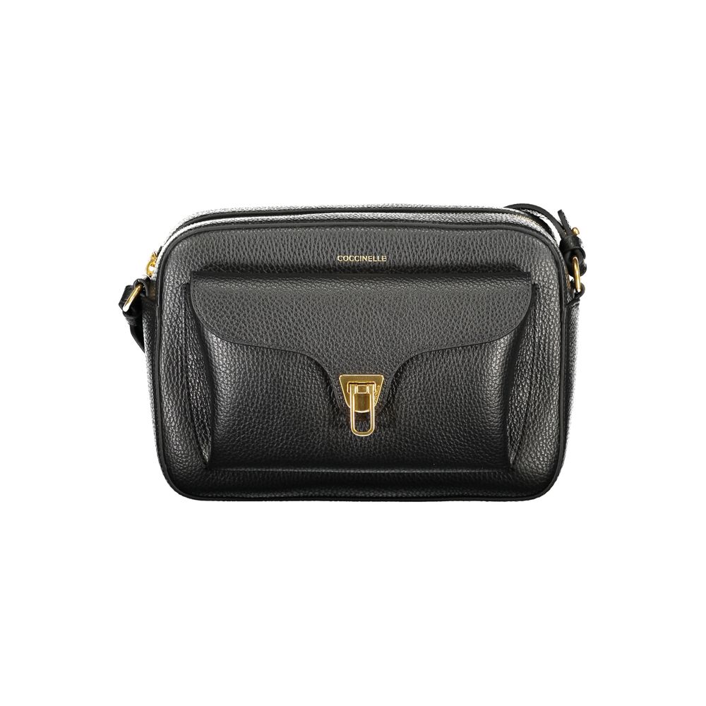 Coccinelle Black Leather Beat Soft Bag