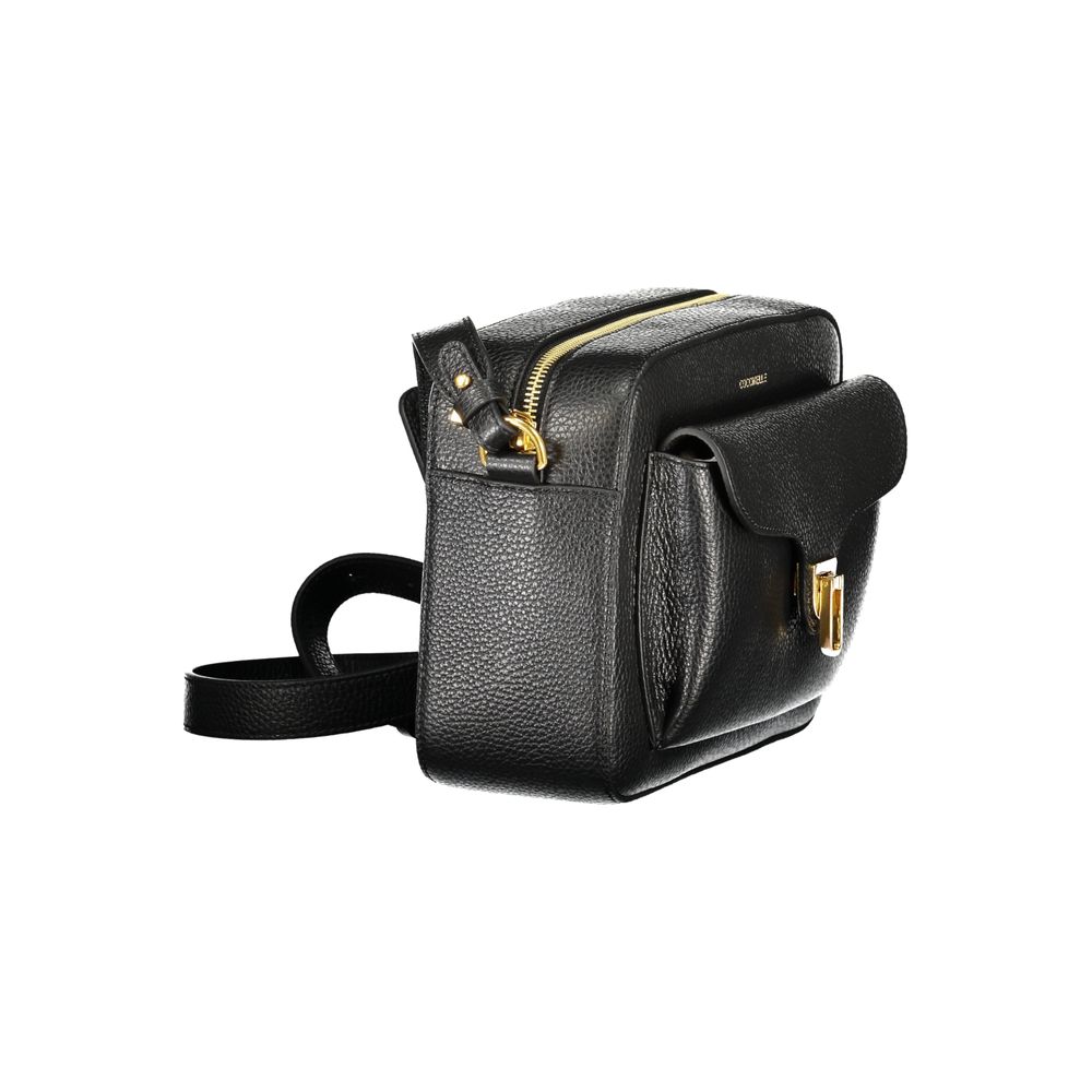 Coccinelle Black Leather Beat Soft Bag