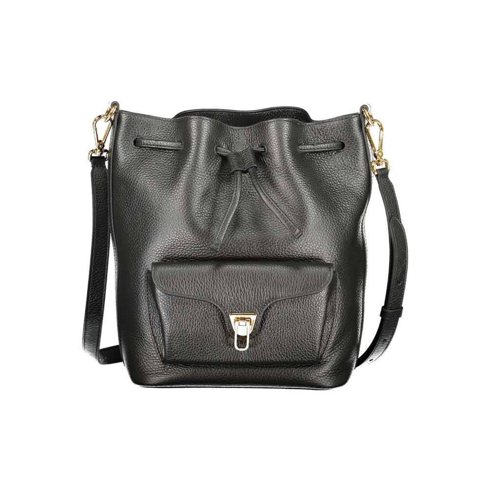 Coccinelle Black Leather Bucket Bag