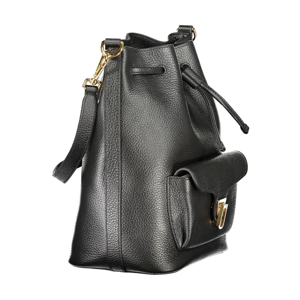 Coccinelle Black Leather Bucket Bag