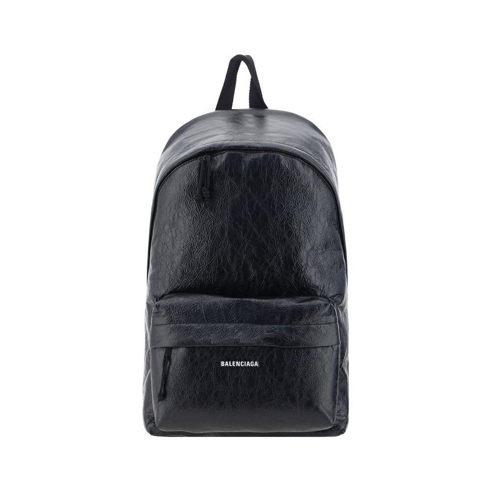 Balenciaga Black Calf Leather Backpack