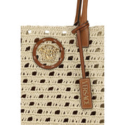 Versace Beige Cotton Tote Bag