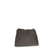 Brunello Cucinelli Brown Calf Leather Shoulder Bag