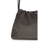 Brunello Cucinelli Brown Calf Leather Shoulder Bag