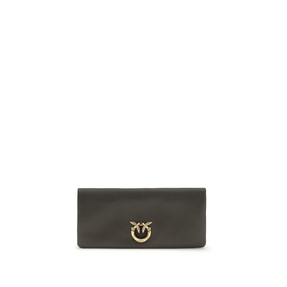 PINKO Bicolor Calf Leather Clutch Bag