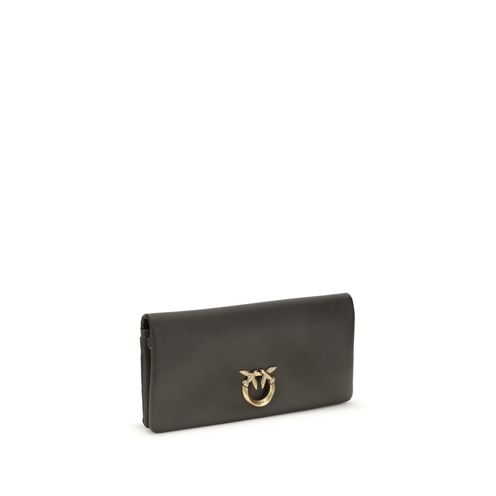 PINKO Bicolor Calf Leather Clutch Bag