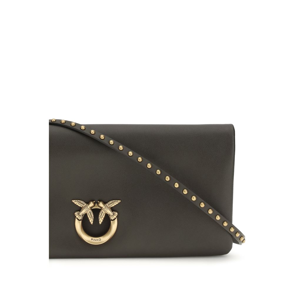 PINKO Bicolor Calf Leather Clutch Bag