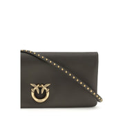 PINKO Bicolor Calf Leather Clutch Bag
