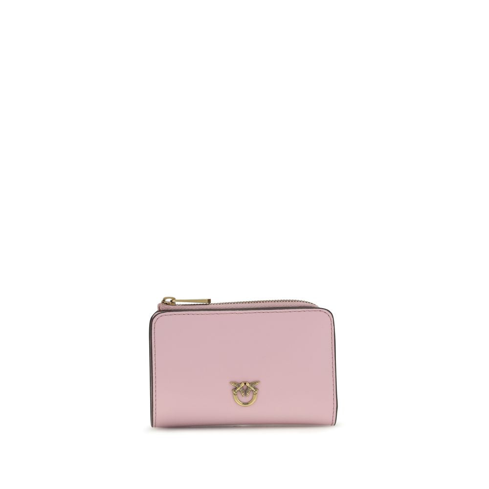 PINKO Multicolor Calf Leather Zip Card Holder