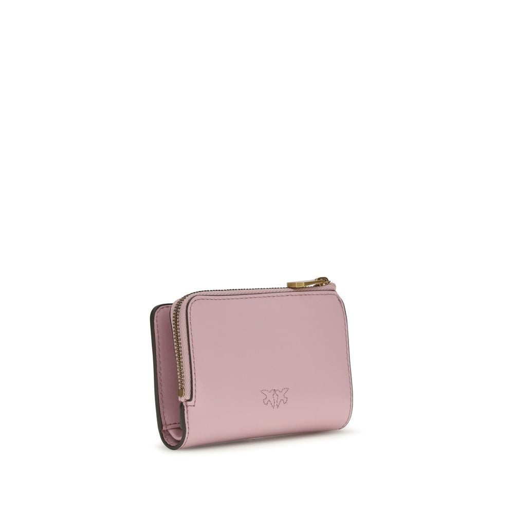 PINKO Multicolor Calf Leather Zip Card Holder