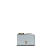 PINKO Blue Calf Leather Card Holder