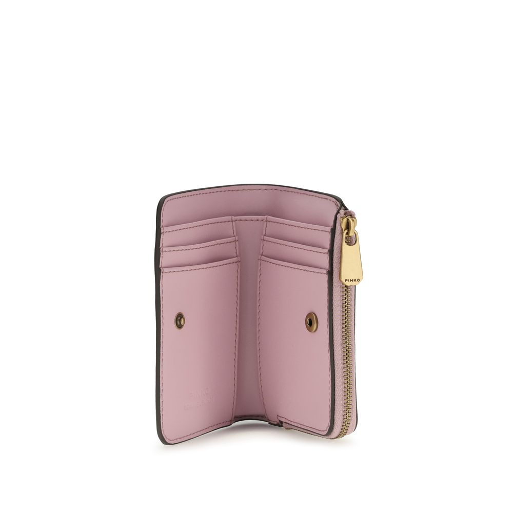 PINKO Multicolor Calf Leather Zip Card Holder