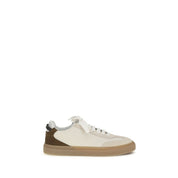 Brunello Cucinelli Beige Suede Leather Low Top Sneakers