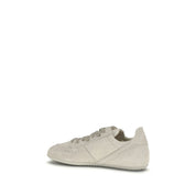Rick Owens Gray Calf Leather Low Top Sneakers