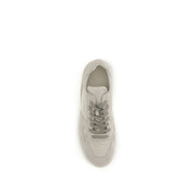 Rick Owens Gray Calf Leather Low Top Sneakers