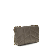 Saint Laurent Gray Lambskin Shoulder Bag