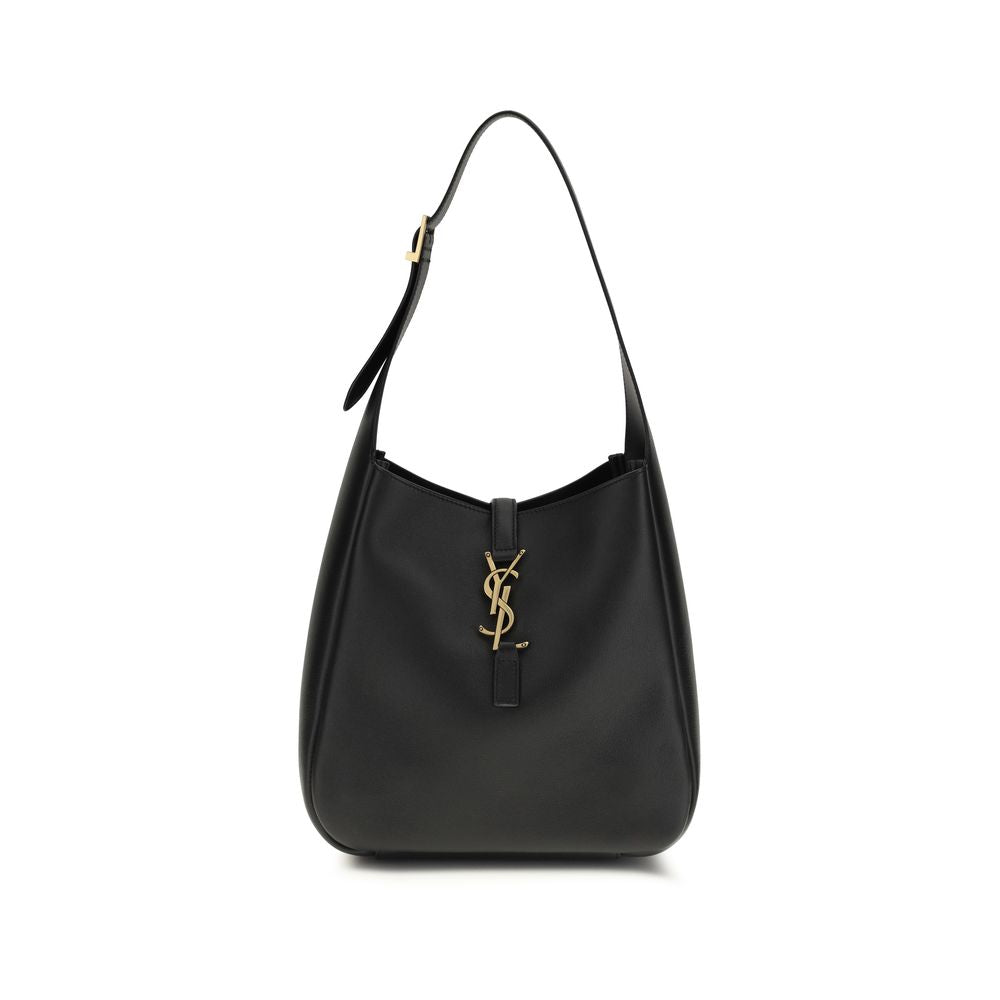 Saint Laurent Black Calf Leather Shoulder Bag
