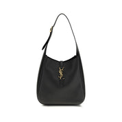 Saint Laurent Black Calf Leather Shoulder Bag
