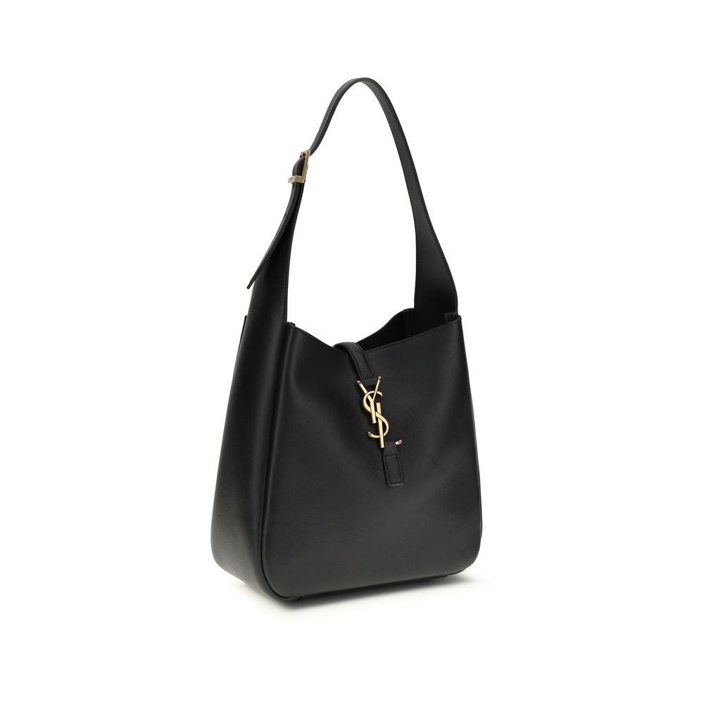 Saint Laurent Black Calf Leather Shoulder Bag